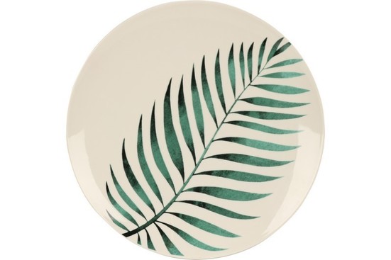 Talerz płytki porcelanowy 20.5 cm liść palmy