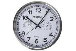 KINGHOFF Zegar ścienny 30 cm z termometrem