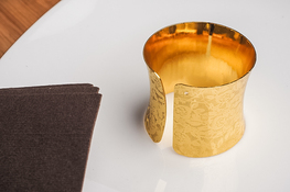 Pierścień do serwetek złoty d 4.5 cm