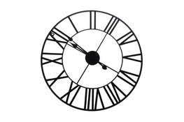 Metalowy zegar ścienny 57 cm czarny