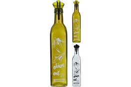 Butelka szklana z dozownikiem na ocet/oliwę 0.5 L mix kolorów