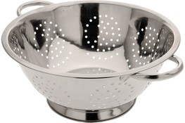 Cedzak, durszlak metalowy stojący 24 cm