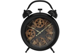 Zegar ścienny budzik 27 cm Retro czarny