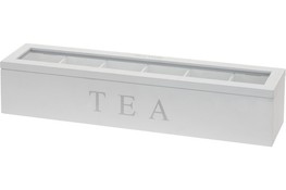 Pudełko na herbatę 43 x 9 cm biały