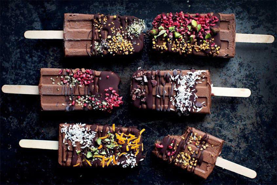 lody czekoladowe z posypka